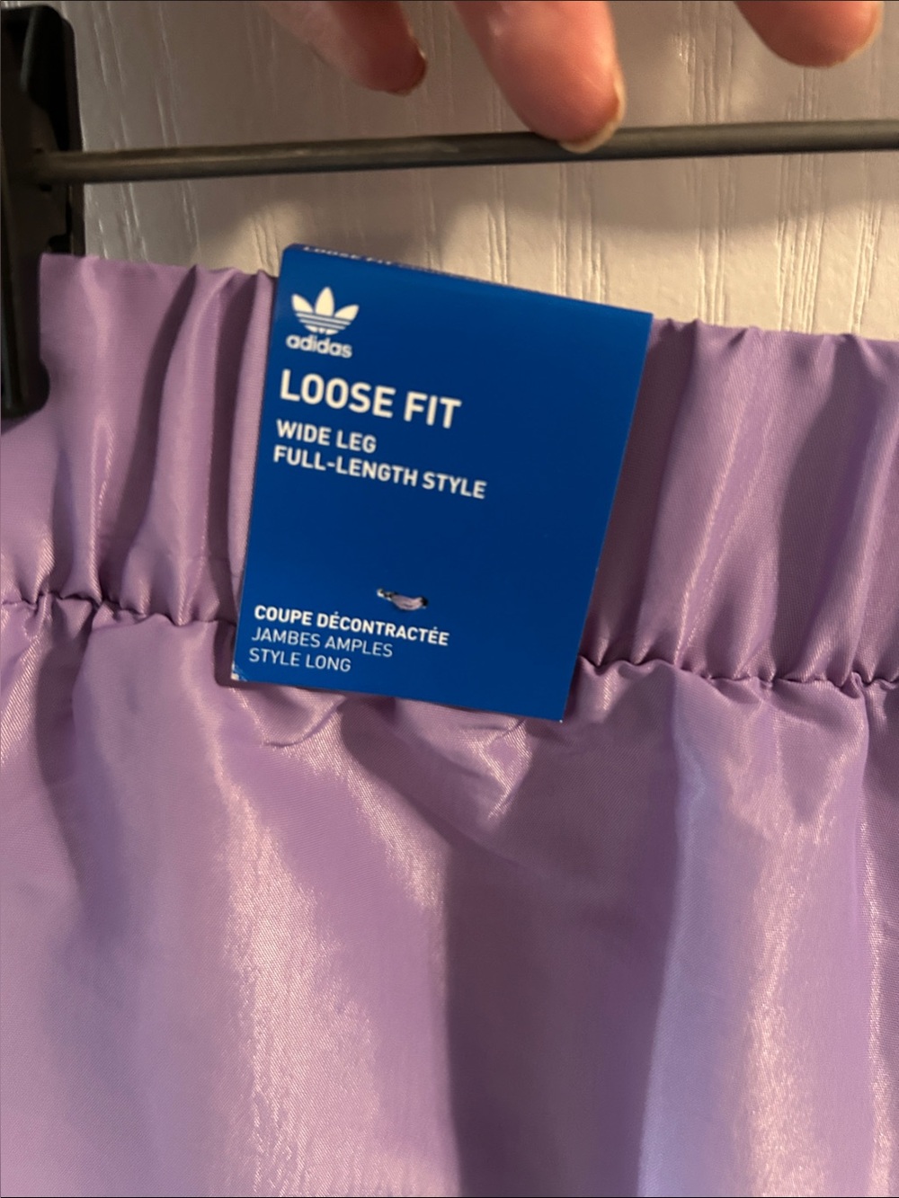 adidas Wide-Leg Pants in Light Purple